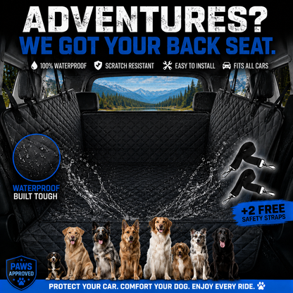 Dog Car Seat Cover Nonslip Waterproof Seat Cover Scratch-Proof Dog Hammock for Dogs Pet Car Seat Protector