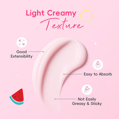 Quiyum Watermelon Niacinamide Moisturizer 50g Long-Lasting Hydration with 4D Hyaluronic Acid & Aloe Vera
