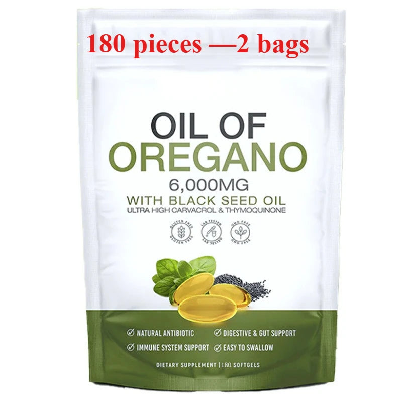 Oil Softgels with Organic Black Seed Oil for Immune & Digestive Support Natural Herbal Wellness Supplement 60 Count Per Bottle