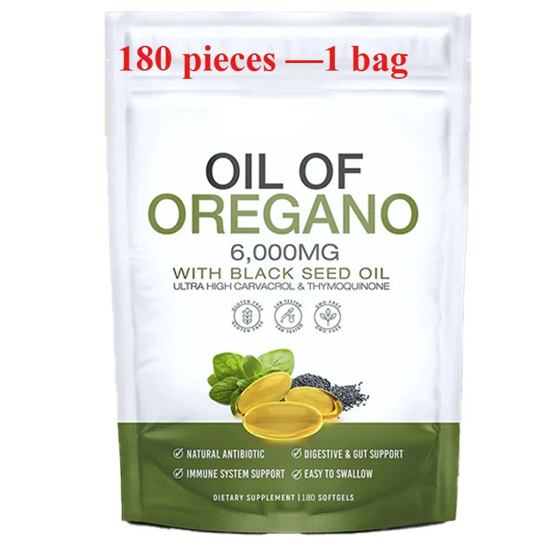 Oil Softgels with Organic Black Seed Oil for Immune & Digestive Support Natural Herbal Wellness Supplement 60 Count Per Bottle