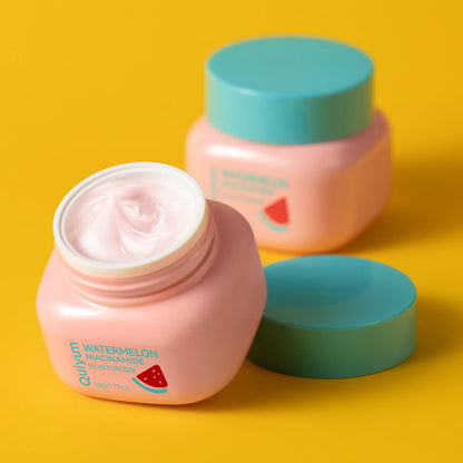 Quiyum Watermelon Niacinamide Moisturizer 50g Long-Lasting Hydration with 4D Hyaluronic Acid & Aloe Vera